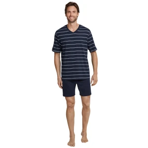 Schiesser Shortama | Marine Wit