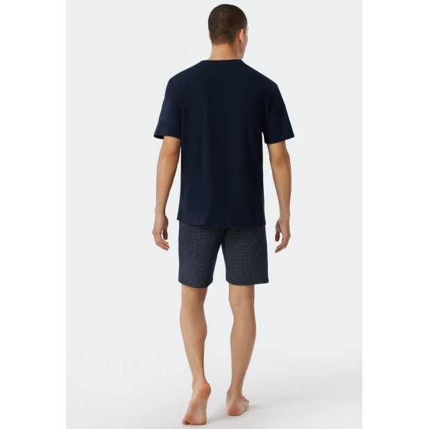 Schiesser Shortama | Marine Stip | www.pietkoopmans.nl