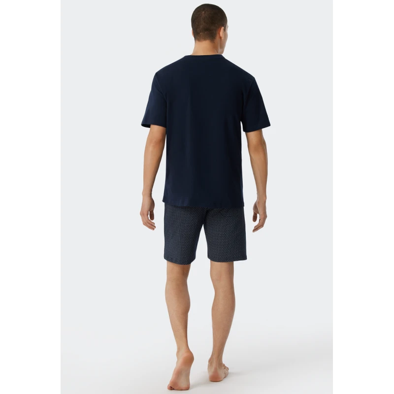 Schiesser Shortama | Marine Stip | www.pietkoopmans.nl