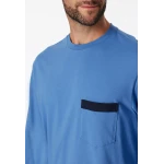 Schiesser Pyjama Tricot | Blauw Geblokt | www.pietkoopmans.nl