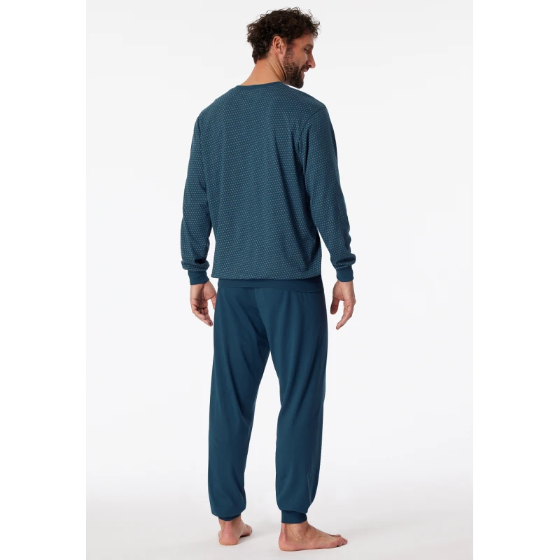 Schiesser Pyjama Tricot | Indigo Print | www.pietkoopmans.nl