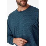 Schiesser Pyjama Tricot | Indigo Print | www.pietkoopmans.nl
