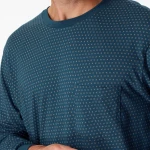 Schiesser Pyjama Tricot | Indigo Print | www.pietkoopmans.nl
