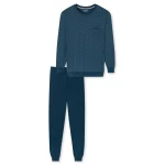 Schiesser Pyjama Tricot | Indigo Print | www.pietkoopmans.nl