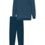 Schiesser Pyjama Tricot | Indigo Print | www.pietkoopmans.nl