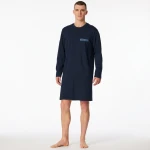 Schiesser Nachthemd Lange Mouw | Donkerblauw | www.pietkoopmans.nl