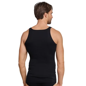 Schiesser Classic Feinripp Hemd | Zwart