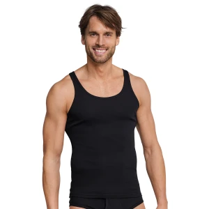 Schiesser Classic Feinripp Hemd | Zwart