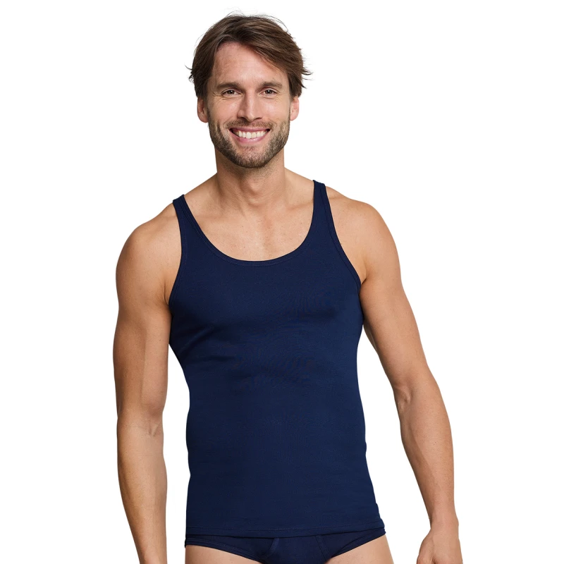 Schiesser Classic Feinripp Hemd | Marine | www.pietkoopmans.nl