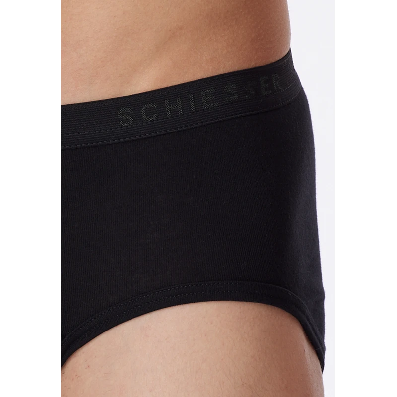 Schiesser Slip met Gulp | Zwart | www.pietkoopmans.nl