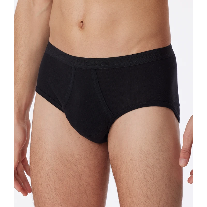 Schiesser Slip met Gulp | Zwart | www.pietkoopmans.nl