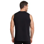 Schiesser Mouwloos T-Shirt  Zwart