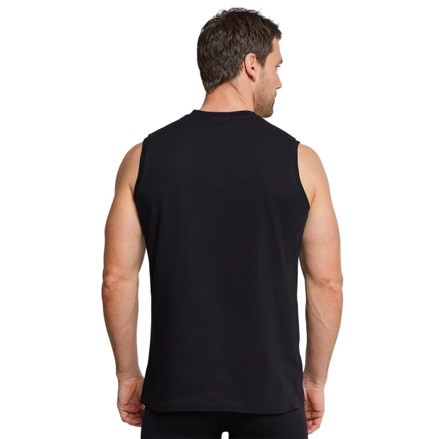 Schiesser Mouwloos T-Shirt  Zwart