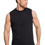 Schiesser Mouwloos T-Shirt  Zwart