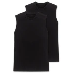 Schiesser Mouwloos T-Shirt  Zwart