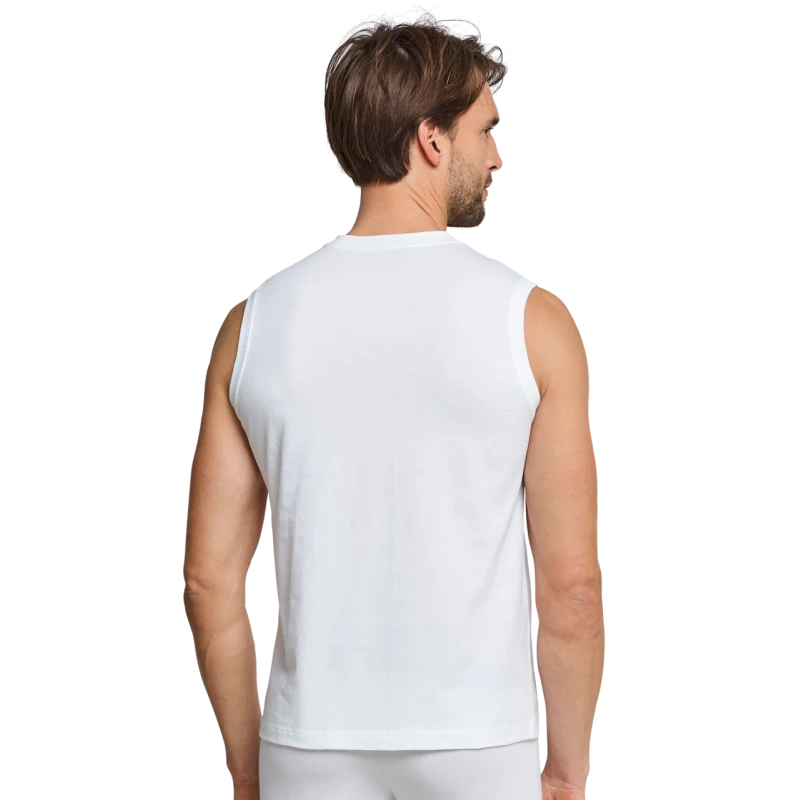 Schiesser Mouwloos T-Shirt  |  Wit