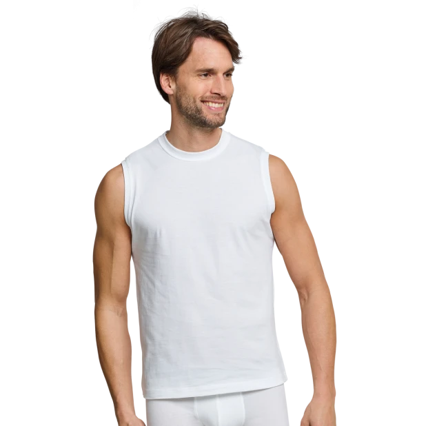 Schiesser Mouwloos T-Shirt  |  Wit