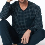 Lange Pyjama Schiesser Heren | Ruit  | www.pietkoopmans.nl