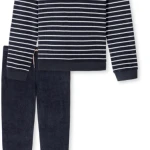 Schiesser Badstof Heren Pyjama | Blauw Gestreept | www.pietkoopmans.nl