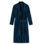 Schiesser Badjas Streep | Blauw | www.pietkoopmans.nl
