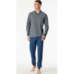 Lange Pyjama Schiesser Heren | Atlantic Blue | www.pietkoopmans.nl