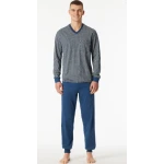 Lange Pyjama Schiesser Heren | Atlantic Blue | www.pietkoopmans.nl