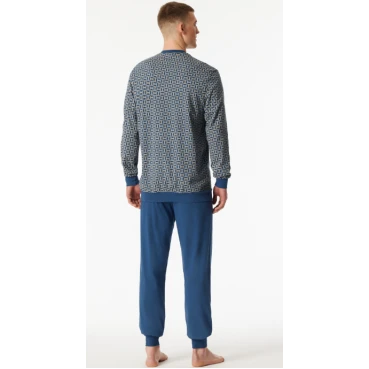 Lange Pyjama Schiesser Heren | Atlantic Blue | www.pietkoopmans.nl