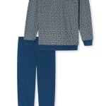 Lange Pyjama Schiesser Heren | Atlantic Blue | www.pietkoopmans.nl