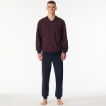 Lange Pyjama Schiesser Heren | Brique | www.pietkoopmans.nl