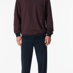Lange Pyjama Schiesser Heren | Brique | www.pietkoopmans.nl