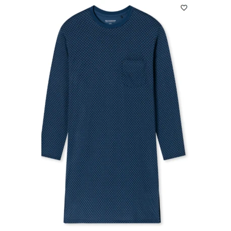 Schiesser Heren Nachthemd | Atlantic Blue | www.pietkoopmans.nl