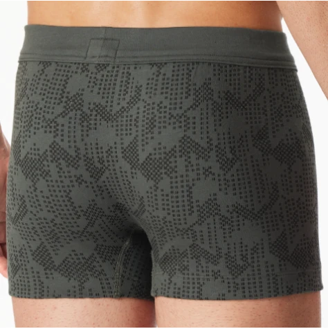 Schiesser Interlock Boxershort 95 5 | Donkergroen Patroon | www.pietkoopmans.nl