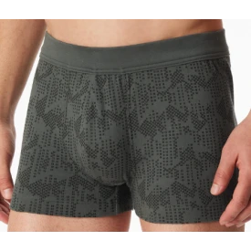 Schiesser Interlock Boxershort 95 5 | Donkergroen Patroon