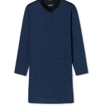 Schiesser Nachthemd Lange Mouw | Blauw | www.pietkoopmans.nl