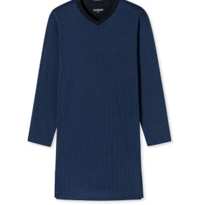 Schiesser Nachthemd Lange Mouw | Blauw