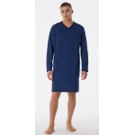 Schiesser Nachthemd Lange Mouw | Blauw | www.pietkoopmans.nl