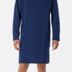 Schiesser Nachthemd Lange Mouw | Blauw | www.pietkoopmans.nl