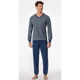 Lange Pyjama Schiesser Heren | Blauwe Print
