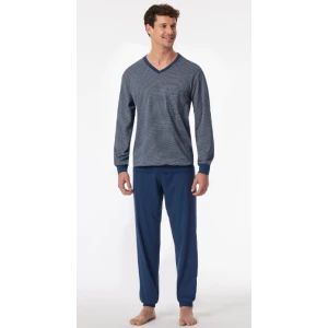 Lange Pyjama Schiesser Heren | Blauwe Print