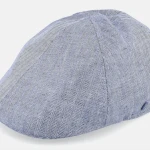 Hammaburg Flat Cap Texas Linnen | Lichtblauw Visgraat | www.pietkoopmans.nl