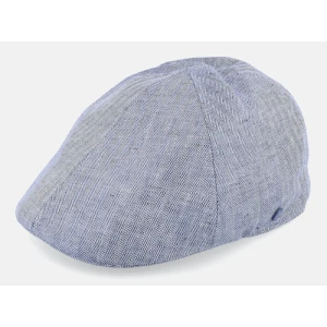 Hammaburg Flat Cap Texas Linnen | Lichtblauw Visgraat