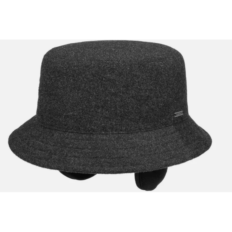 Stetson Bucket Hoed met Oorkleppen | Antraciet  | www.pietkoopmans.nl