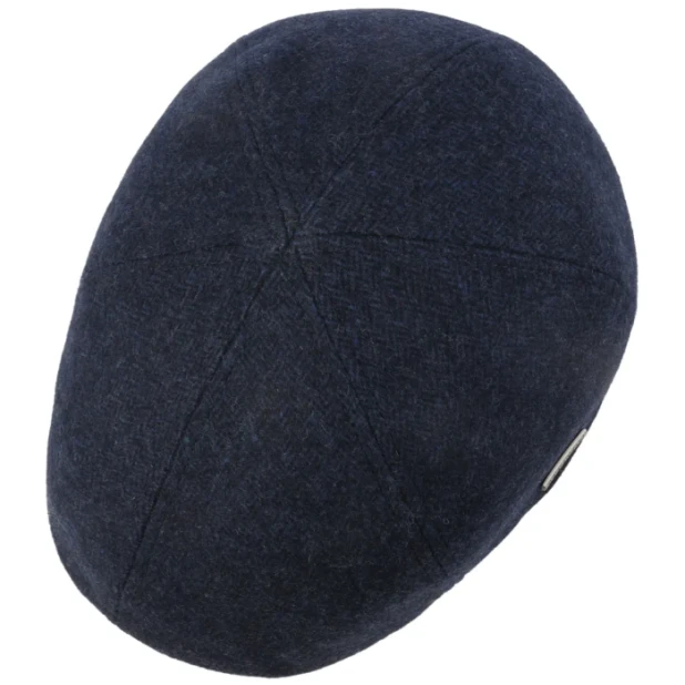 Stetson Texas Flatcap Visgraat | Navy | www.pietkoopmans.nl