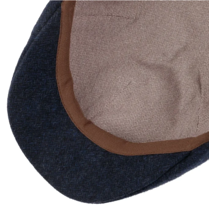 Stetson Texas Flatcap Visgraat | Navy | www.pietkoopmans.nl