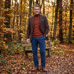 Colbert Harris Tweed Wellington | Bruin Blauw Ruit