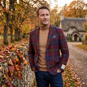 Colbert Harris Tweed Wellington | Berry Check