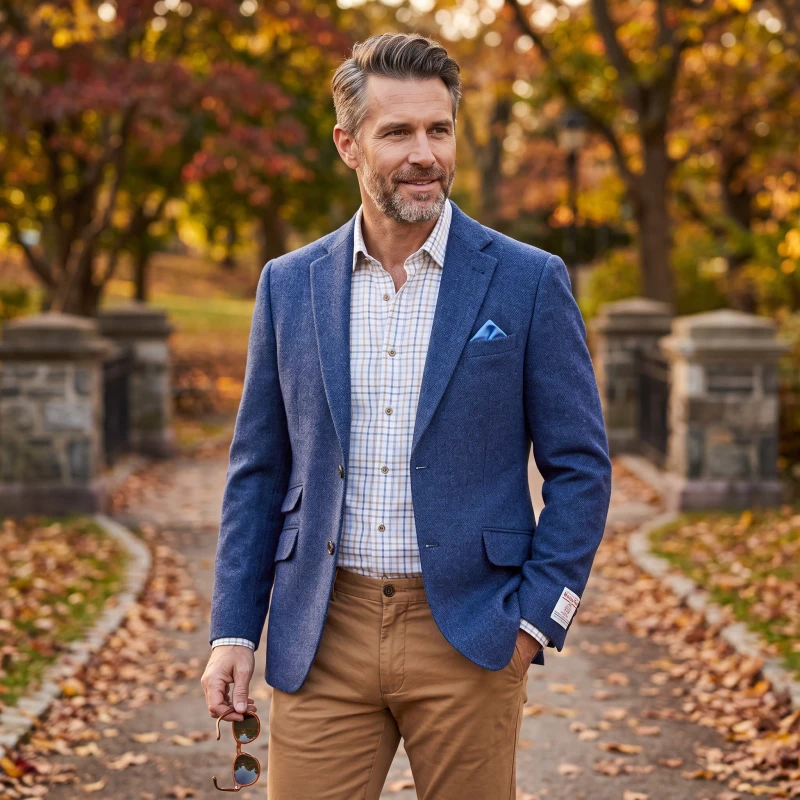 Colbert Harris Tweed Wellington | Marine | www.pietkoopmans.nl