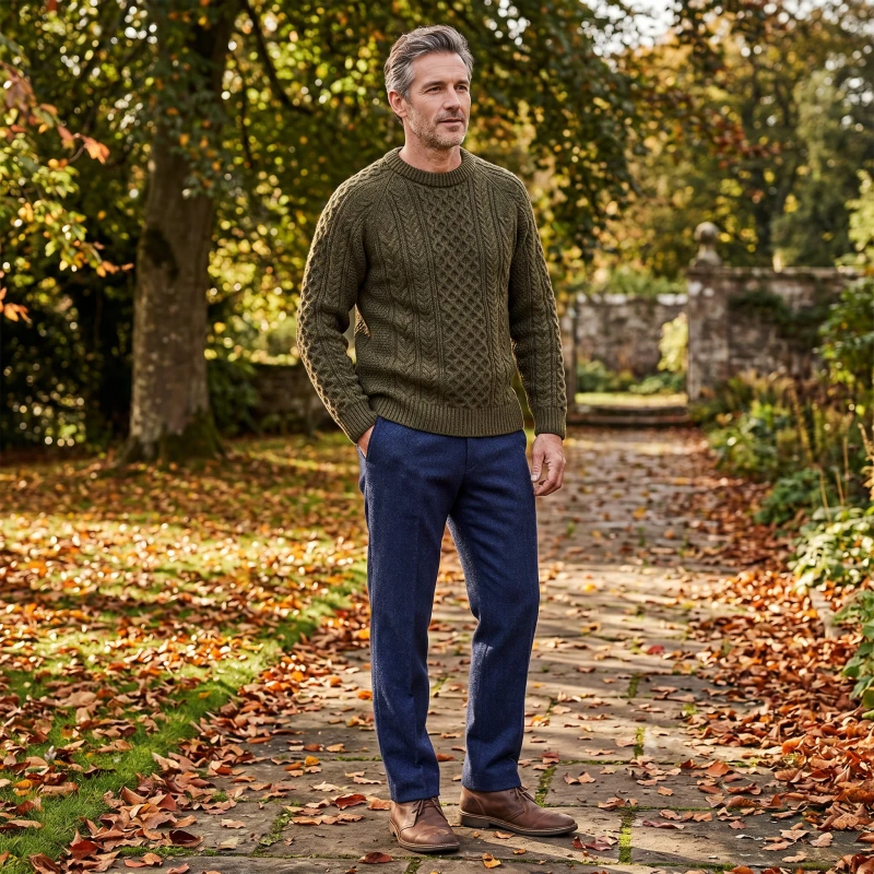 Wellington of Bilmore Tweed Broek | Blue | www.pietkoopmans.nl