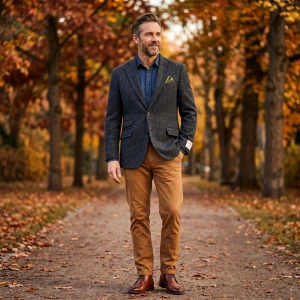 Colbert Harris Tweed Wellington | Antraciet Visgraat