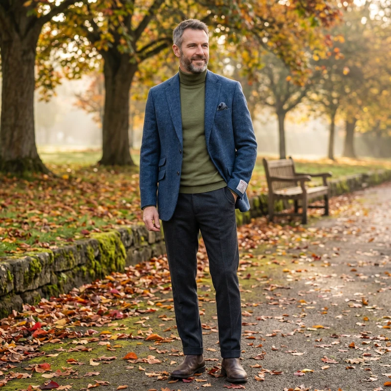 Wellington Colbert Harris Tweed | Blauw | www.pietkoopmans.nl